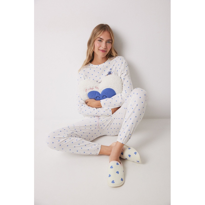 Long Pajamas 100% Cotton Hearts