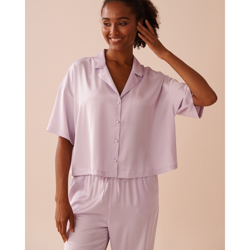 Luxury Edition Satin Short Sleeve Button-Down Shirt