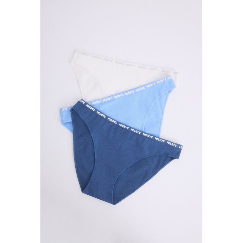 Pack of 3 Classic Panties in Navy, Blue, White