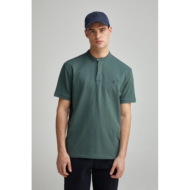 Regular Fit Mao Piqu Polo