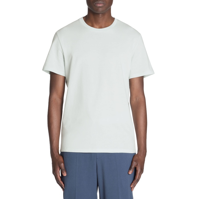 Straight Round Neck T-Shirt 100% Cotton - Blue