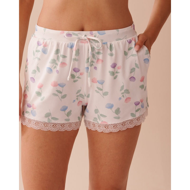 Tulip Print Super Soft Shorts
