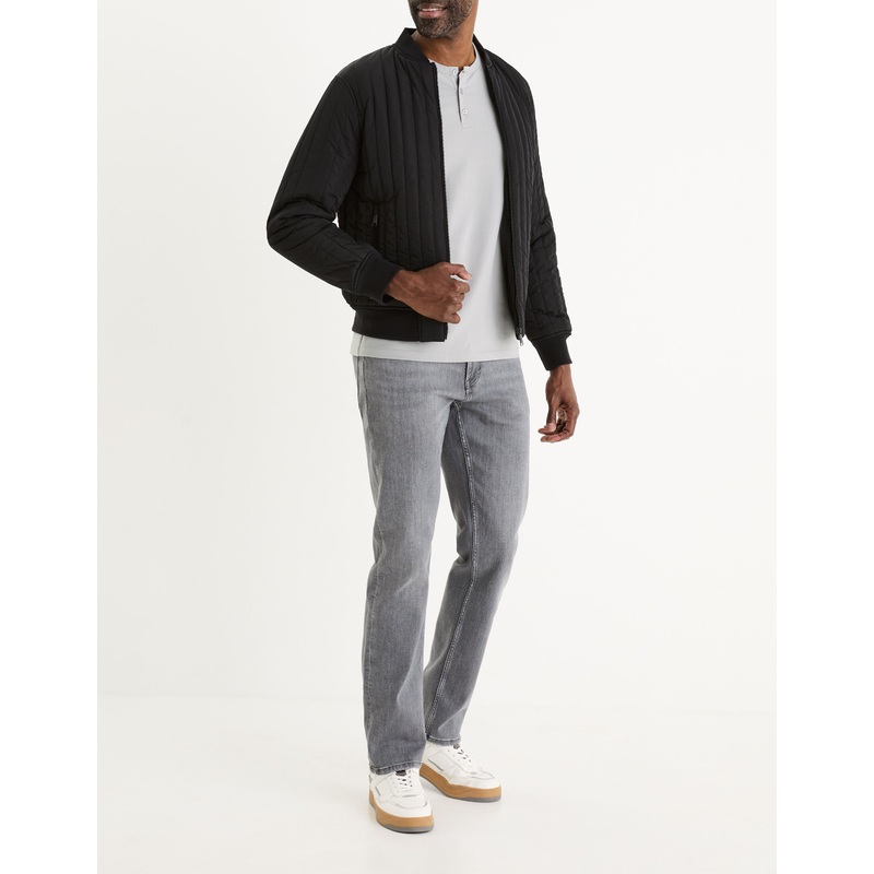 C15 3-Length Straight Stretch Jeans - Grey
