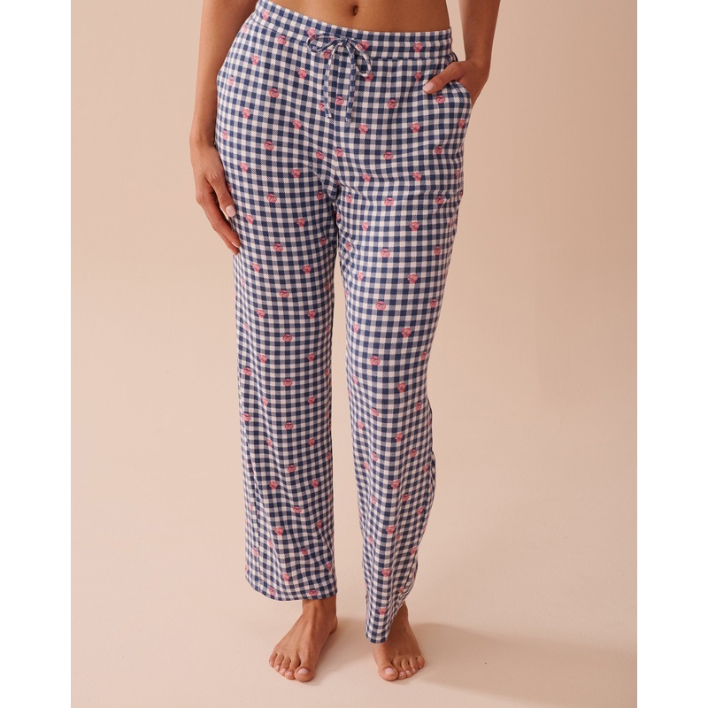 Heart and Letter Print Pajama Pant