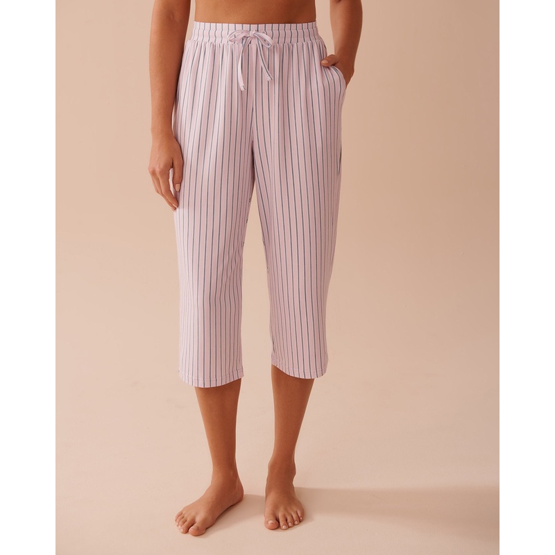 Lavender Stripe Super Soft Capris