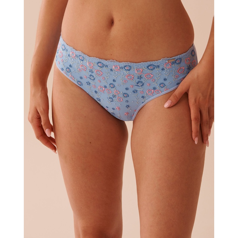 Microfiber and Mesh Sleek Back Bikini Panty