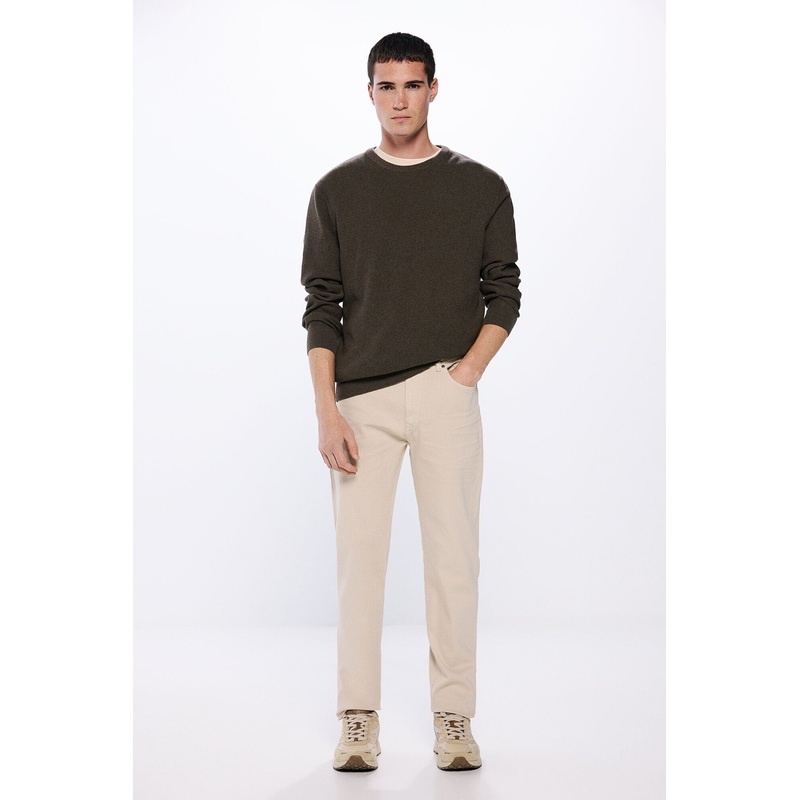 Slim Fit Washed Colour Trousers