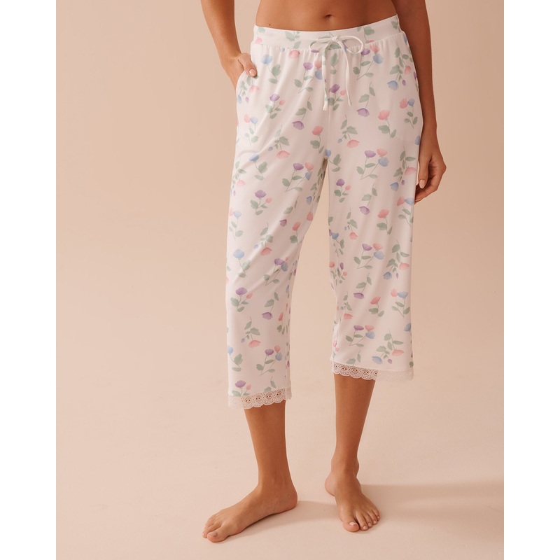 Tulip Print Super Soft Capris