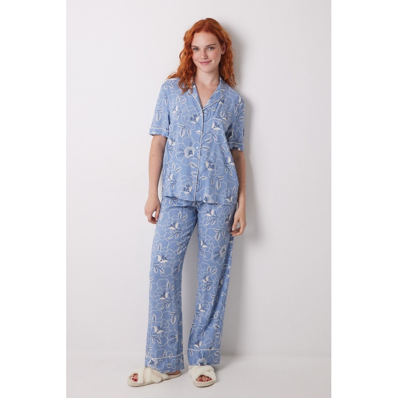 Viscose Flower Classic Pyjamas