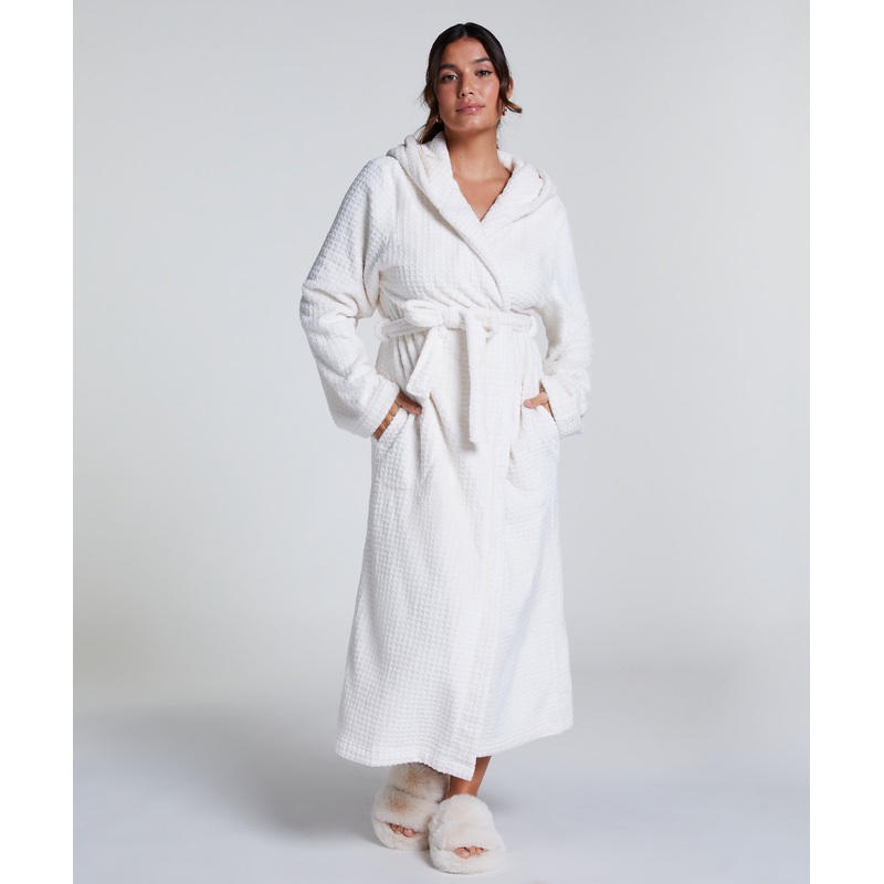 Waffle Bathrobe - White