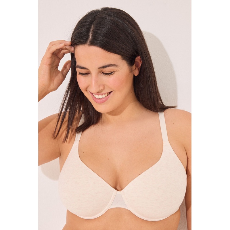 BEAUTIFUL Classic Bra in Ivory Cotton in Different Cup Sizes