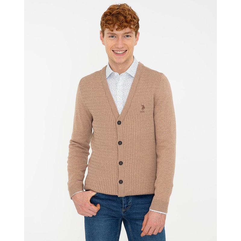 Beige Knitting Cardigan