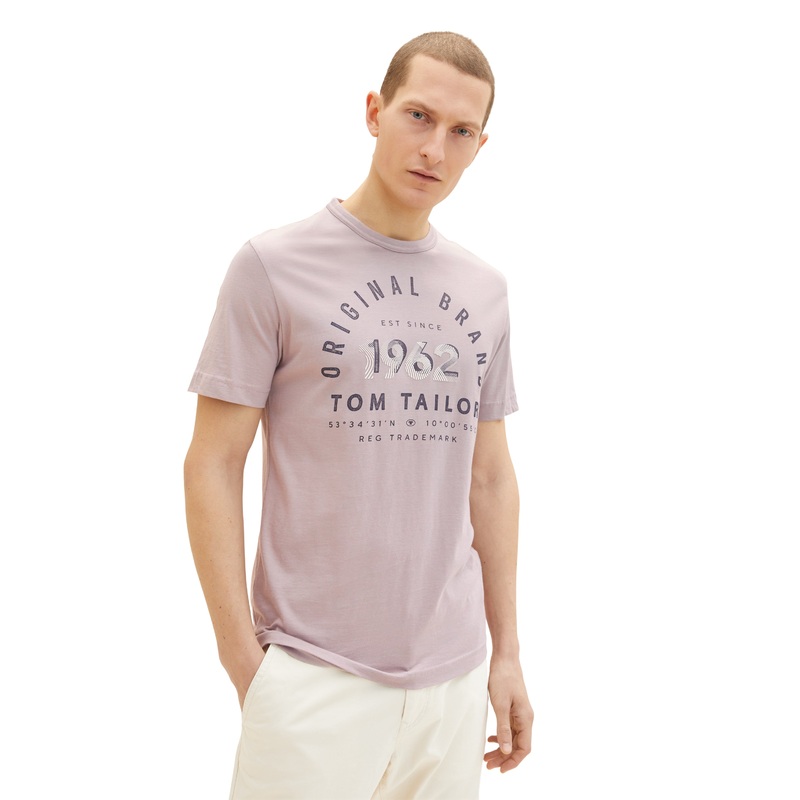 Beige Short Sleeve Round Neck T-Shirt