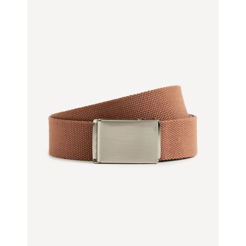 Camel Strap belt with metal buckle