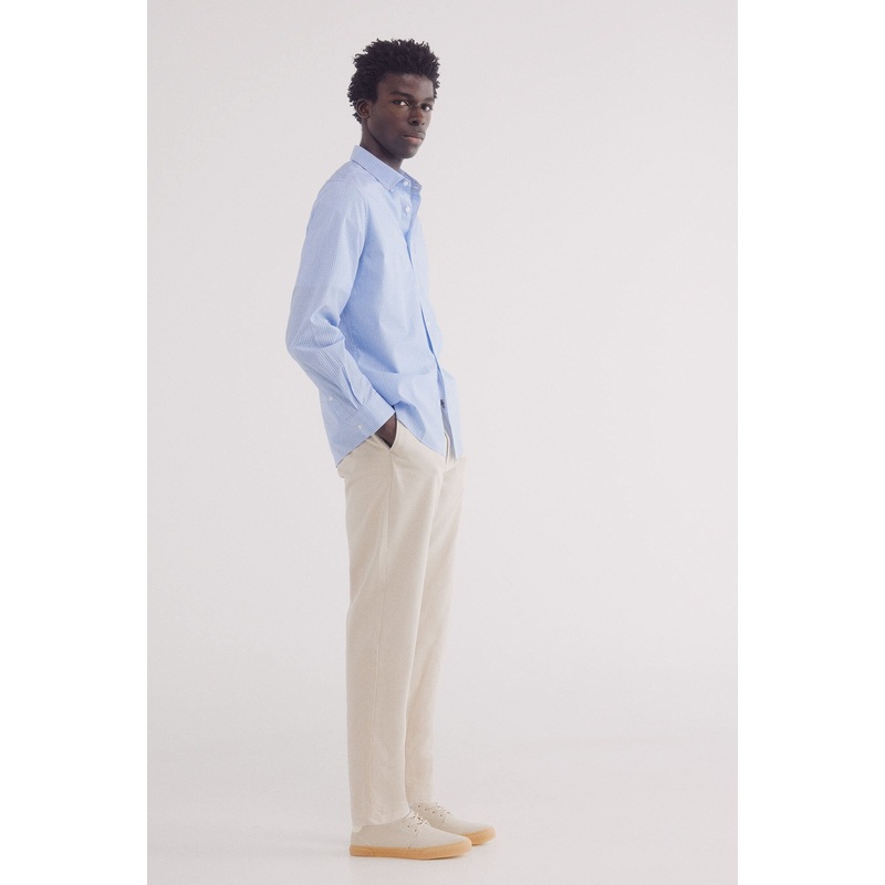 Comfort Fit Structured Chinos Trousers