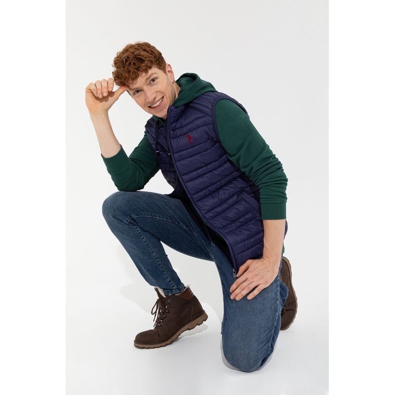 Dark Blue Woven Vest