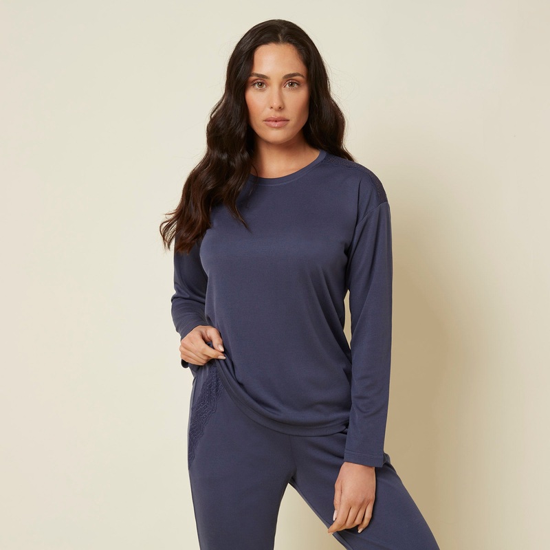Denim Long-Sleeve T-Shirt