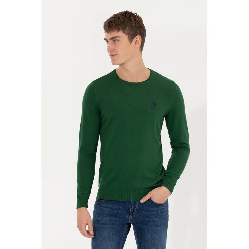 Green Knitting Jumper