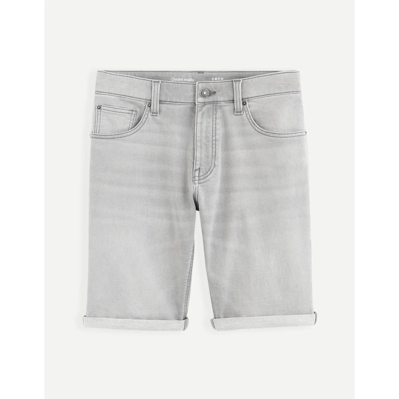 Grey Denim Shorts
