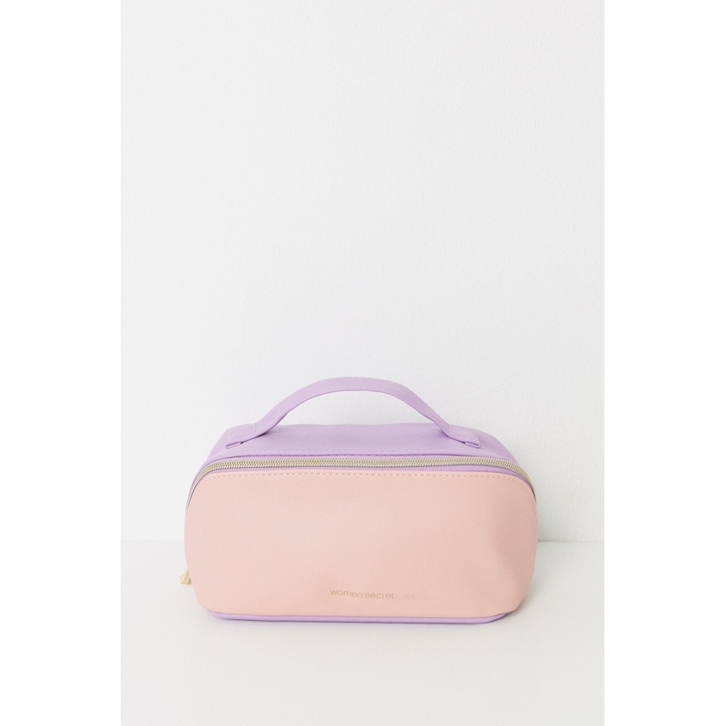 Large Faux Leather Toiletry Bag
