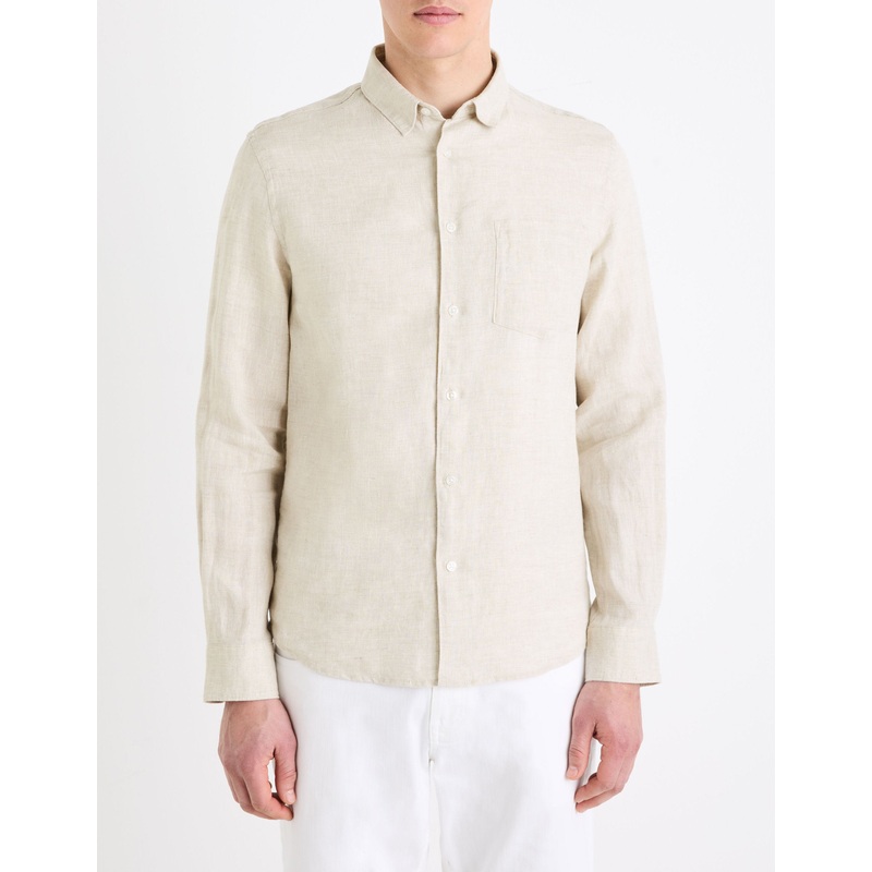 Regular Linen Shirt - Ecru