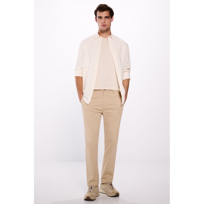 Slim Fit Microstructure Pants