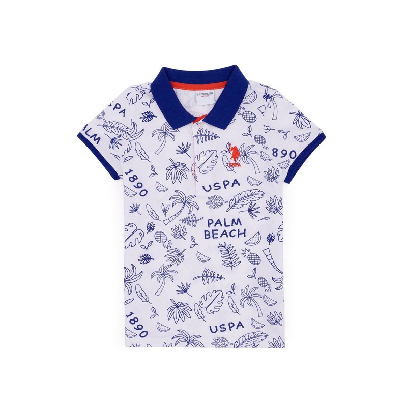 White Polo Neck T-Shirt