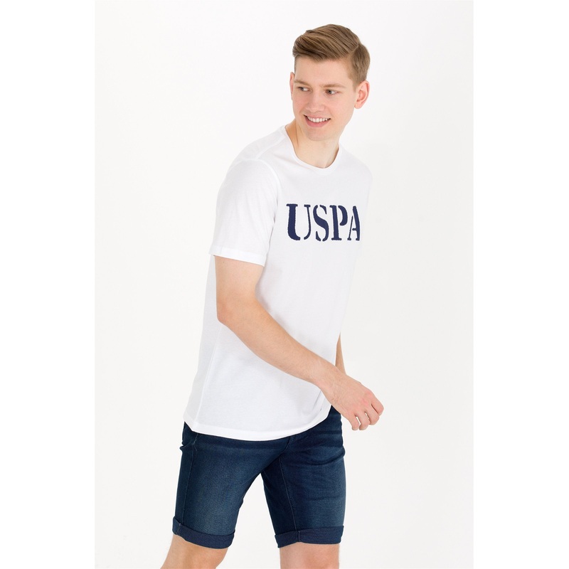 Men's White Crew Neck Basic T-Shirt