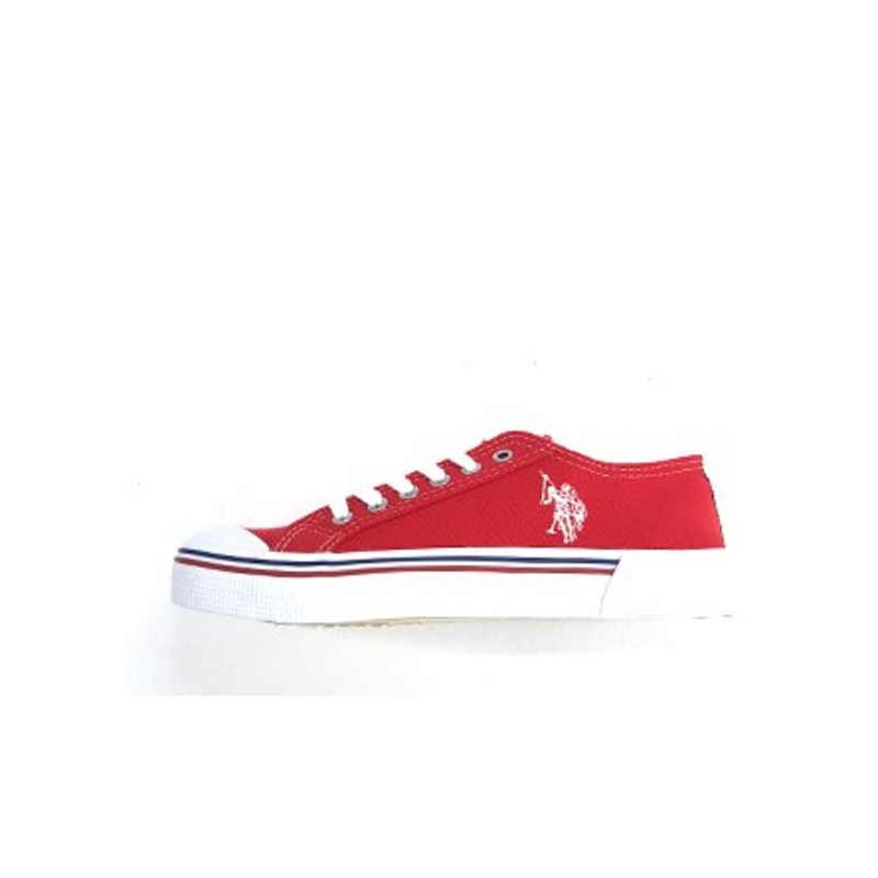 Red And White Low Top Trainers