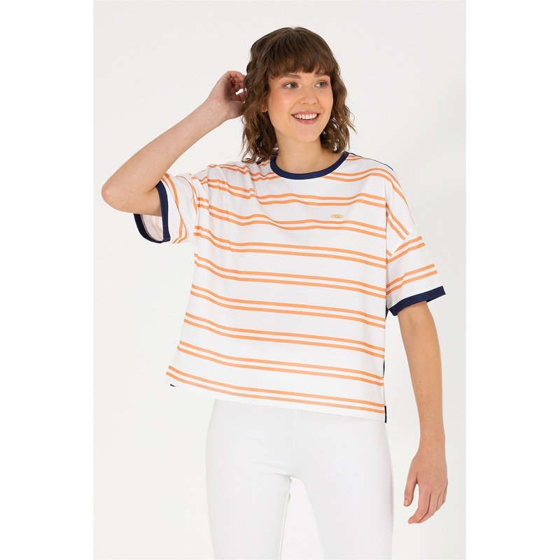 Striped Over-Sized Short Sleeve T-Shirt