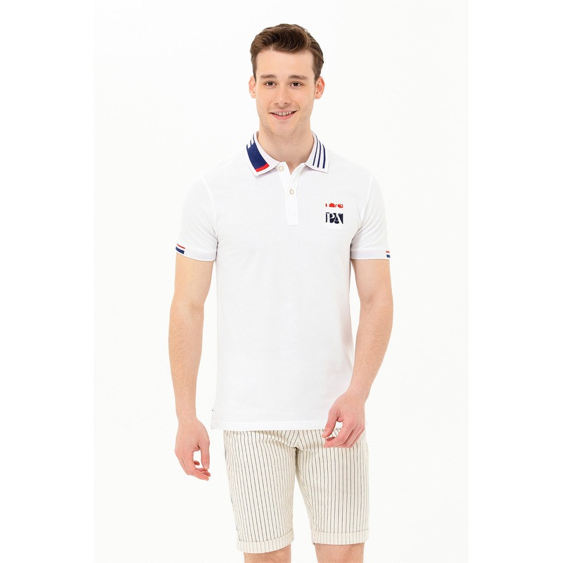 White Short Sleeve Polo Shirt