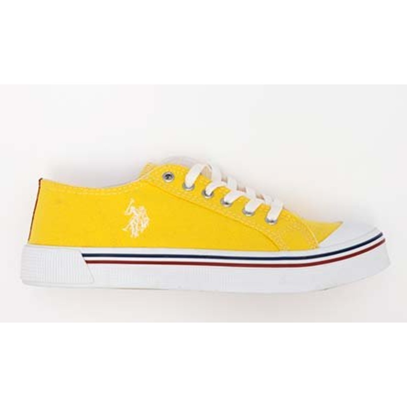 Yellow And White Low Top Trainers