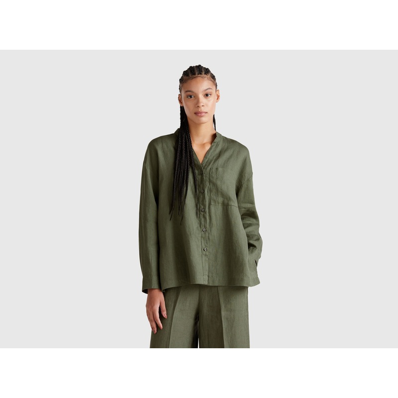 Oversized Shirt in Pure Linen