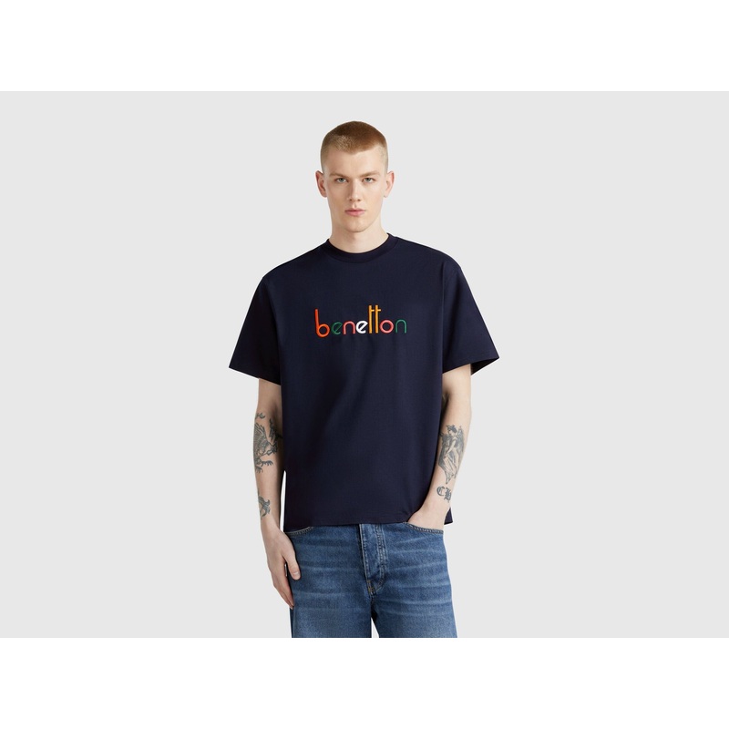Oversized T-Shirt with Logo Embroidery