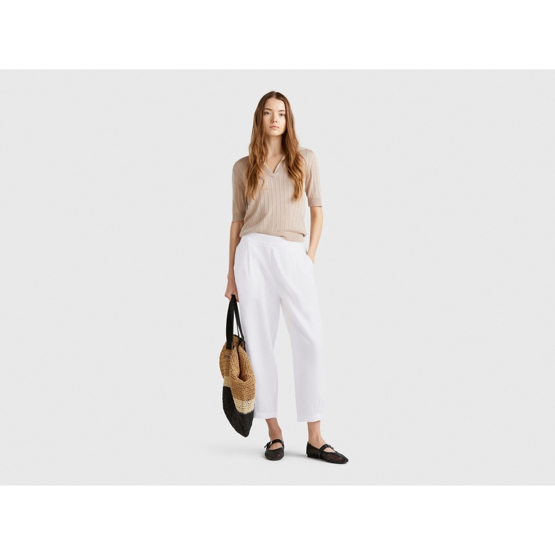 Soft Trousers in Pure Linen