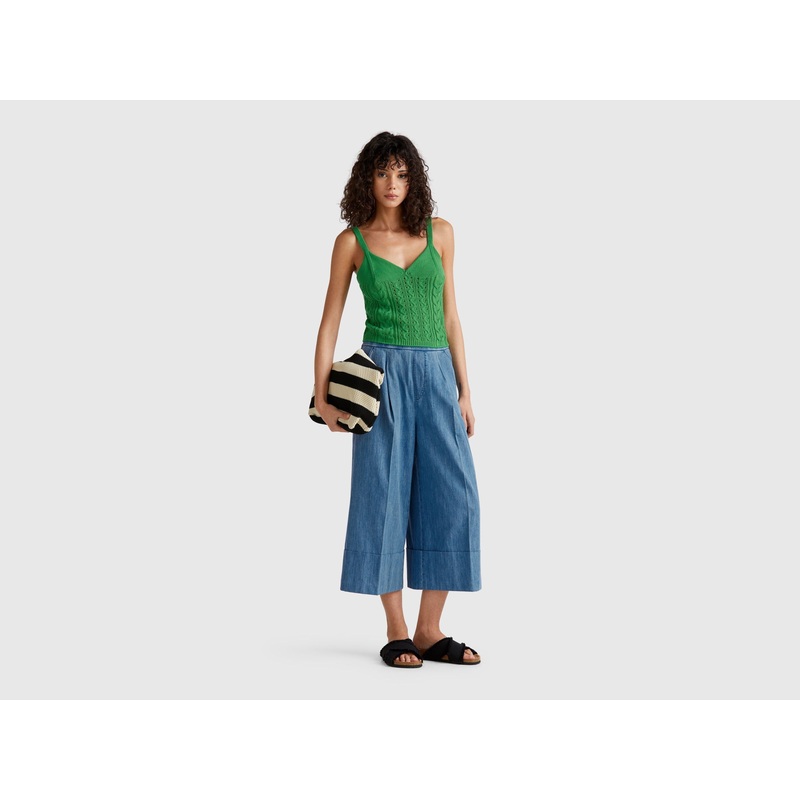 Wide Jeans with Cuff